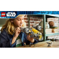 LEGO Star Wars 75447 Razor Crest, Astronave Giocattolo con 4 Minifigure e Figura Grogu, Regalo di Compleanno per Bambini 10+