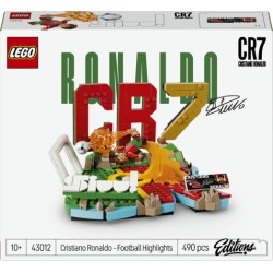 LEGO Editions 43012 Cristiano Ronaldo – Highlights Calcistici, Giocattolo 3D da Esposizione con Minifigure, Regalo 10+ Anni