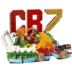LEGO Editions 43012 Cristiano Ronaldo – Highlights Calcistici, Giocattolo 3D da Esposizione con Minifigure, Regalo 10+ Anni