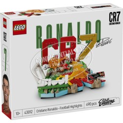 LEGO Editions 43012 Cristiano Ronaldo – Highlights Calcistici, Giocattolo 3D da Esposizione con Minifigure, Regalo 10+ Anni