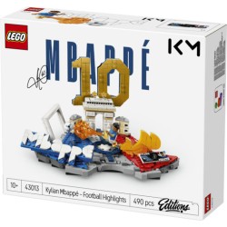 LEGO Editions 43013 Kylian Mbappé – Highlights Calcistici, Giocattolo 3D da Esposizione con Minifigure, Regalo Bambini da 10+