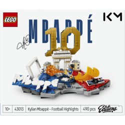 LEGO Editions 43013 Kylian Mbappé – Highlights Calcistici, Giocattolo 3D da Esposizione con Minifigure, Regalo Bambini da 10+