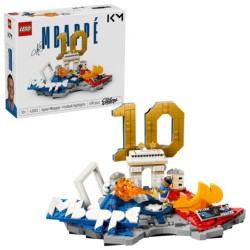 LEGO Editions 43013 Kylian Mbappé – Highlights Calcistici, Giocattolo 3D da Esposizione con Minifigure, Regalo Bambini da 10+