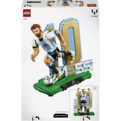 LEGO Editions 43015 Lionel Messi – Leggenda del Calcio, Action Figure Giocattolo 3D da Esposizione, Regalo per Bambini da 12+