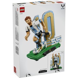 LEGO Editions 43015 Lionel Messi – Leggenda del Calcio, Action Figure Giocattolo 3D da Esposizione, Regalo per Bambini da 12+