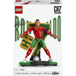 LEGO Editions 43016 Cristiano Ronaldo – Leggenda del Calcio, Action Figure Giocattolo 3D da Esposizione, Regalo Bambini 12+