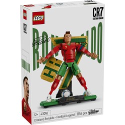 LEGO Editions 43016 Cristiano Ronaldo – Leggenda del Calcio, Action Figure Giocattolo 3D da Esposizione, Regalo Bambini 12+