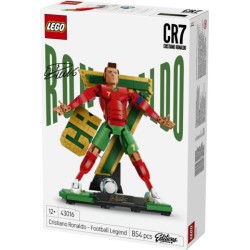 LEGO Editions 43016 Cristiano Ronaldo – Leggenda del Calcio, Action Figure Giocattolo 3D da Esposizione, Regalo Bambini 12+