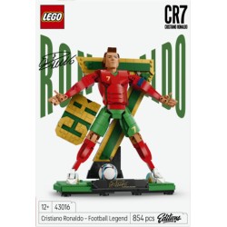 LEGO Editions 43016 Cristiano Ronaldo – Leggenda del Calcio, Action Figure Giocattolo 3D da Esposizione, Regalo Bambini 12+
