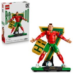 LEGO Editions 43016 Cristiano Ronaldo – Leggenda del Calcio, Action Figure Giocattolo 3D da Esposizione, Regalo Bambini 12+