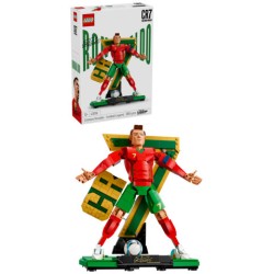 LEGO Editions 43016 Cristiano Ronaldo – Leggenda del Calcio, Action Figure Giocattolo 3D da Esposizione, Regalo Bambini 12+