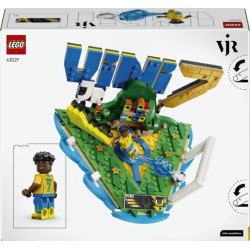 LEGO Editions 43027 Vini Jr. – Highlights Calcistici, Giocattolo 3D da Esposizione con Minifigure da Collezione, Regalo 10+