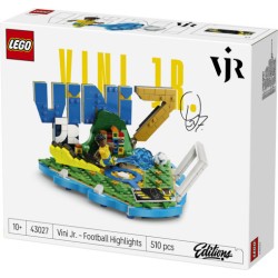 LEGO Editions 43027 Vini Jr. – Highlights Calcistici, Giocattolo 3D da Esposizione con Minifigure da Collezione, Regalo 10+