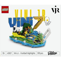 LEGO Editions 43027 Vini Jr. – Highlights Calcistici, Giocattolo 3D da Esposizione con Minifigure da Collezione, Regalo 10+
