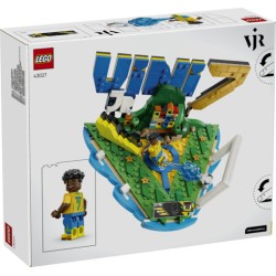 LEGO Editions 43027 Vini Jr. – Highlights Calcistici, Giocattolo 3D da Esposizione con Minifigure da Collezione, Regalo 10+