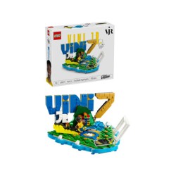 LEGO Editions 43027 Vini Jr. – Highlights Calcistici, Giocattolo 3D da Esposizione con Minifigure da Collezione, Regalo 10+