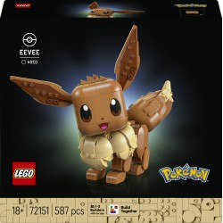 LEGO Pokémon 72151 Eevee, Kit Modellismo per Adulti dall'Anime, con Parti Snodabili, Decorazione Fai da Te, Regalo per Gamer