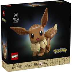 LEGO Pokémon 72151 Eevee, Kit Modellismo per Adulti dall'Anime, con Parti Snodabili, Decorazione Fai da Te, Regalo per Gamer