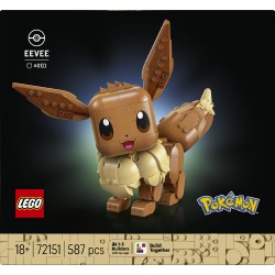 LEGO Pokémon 72151 Eevee, Kit Modellismo per Adulti dall'Anime, con Parti Snodabili, Decorazione Fai da Te, Regalo per Gamer