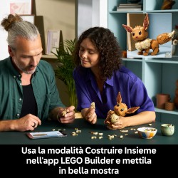LEGO Pokémon 72151 Eevee, Kit Modellismo per Adulti dall'Anime, con Parti Snodabili, Decorazione Fai da Te, Regalo per Gamer