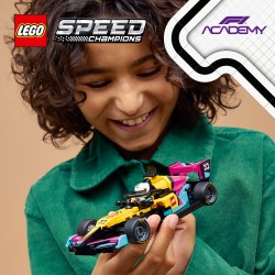 LEGO Speed Champions 77258 Auto da Corsa LEGO F1 ACADEMY, Giocattolo con Minifigure Formula 1, Regalo per Bambine e Bambini 10+