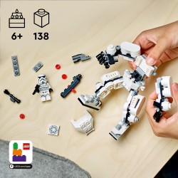 LEGO Star Wars 75370 Mech di Stormtrooper, Action Figure Snodabile da Costruire con Cabina per Minifigure e Grande Blaster