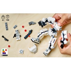 LEGO Star Wars 75370 Mech di Stormtrooper, Action Figure Snodabile da Costruire con Cabina per Minifigure e Grande Blaster