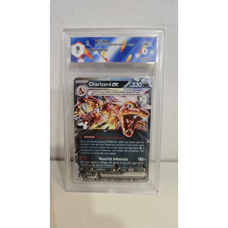 GRAAD - 9 MT Charizard EX  PP - Ossidiana Infuocata  ITA - 2023