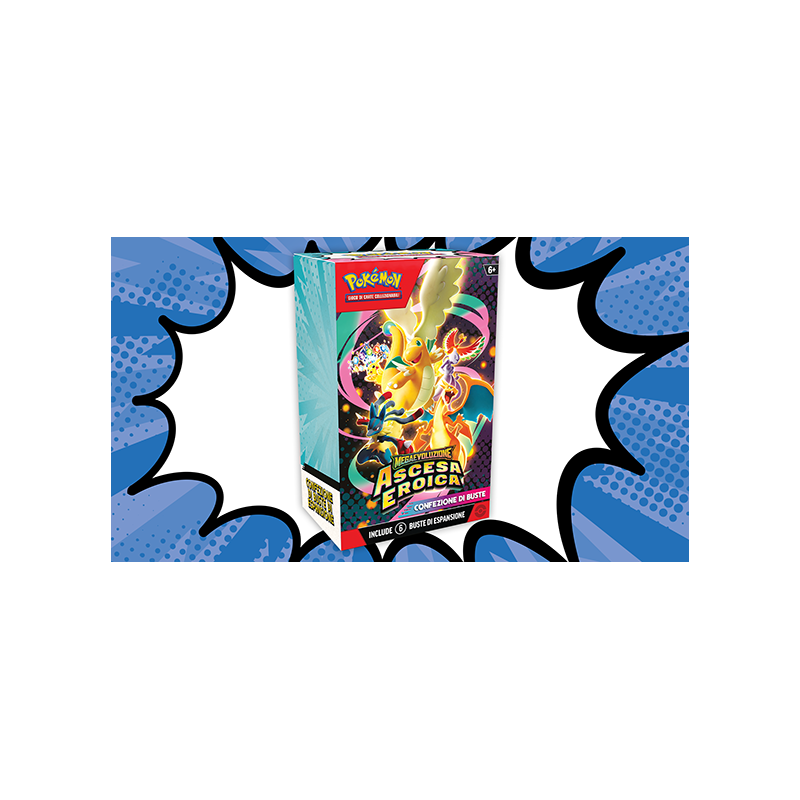Pokemon - Megaevoluzione Ascesa Eroica - Box 6 Bustine Da 10 Carte