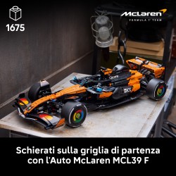 LEGO Technic 42228 Auto McLaren MCL39 F1, Kit Modellismo per Adulti da Collezione, Regalo per Fan di Corse e di Motorsport