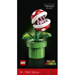 LEGO Super Mario 71426 Pianta Piranha, Personaggio Snodabile con Tubo e 2 Monete, Kit Modellismo per Adulti, Idea Regalo