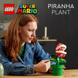 LEGO Super Mario 71426 Pianta Piranha, Personaggio Snodabile con Tubo e 2 Monete, Kit Modellismo per Adulti, Idea Regalo