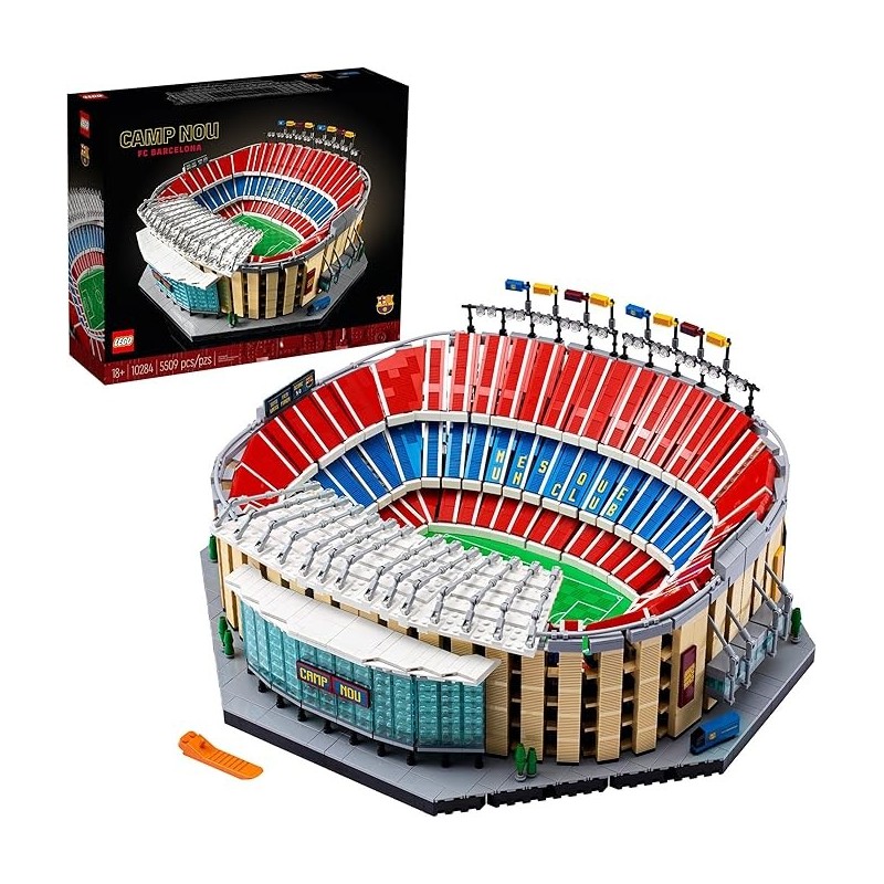 LEGO ICONS 10284 Camp Nou - FC Barcellona - USATO SCATOLA ED ISTRUZIONI - Metà delle buste NUOVE
