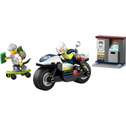 LEGO City 60455 Inseguimento della Moto della Polizia, con Motocicletta Giocattolo e 2 Minifigure, Regalo per Bambini da 4+