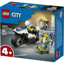 LEGO City 60455 Inseguimento della Moto della Polizia, con Motocicletta Giocattolo e 2 Minifigure, Regalo per Bambini da 4+