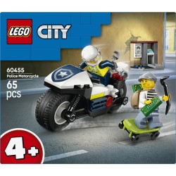 LEGO City 60455 Inseguimento della Moto della Polizia, con Motocicletta Giocattolo e 2 Minifigure, Regalo per Bambini da 4+