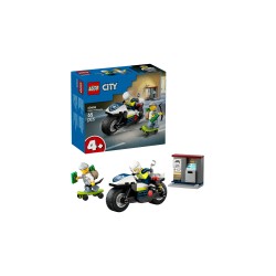 LEGO City 60455 Inseguimento della Moto della Polizia, con Motocicletta Giocattolo e 2 Minifigure, Regalo per Bambini da 4+