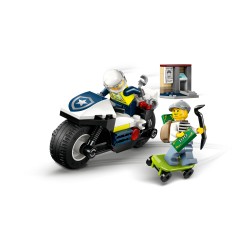LEGO City 60455 Inseguimento della Moto della Polizia, con Motocicletta Giocattolo e 2 Minifigure, Regalo per Bambini da 4+