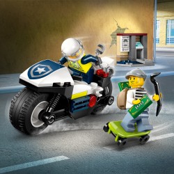LEGO City 60455 Inseguimento della Moto della Polizia, con Motocicletta Giocattolo e 2 Minifigure, Regalo per Bambini da 4+
