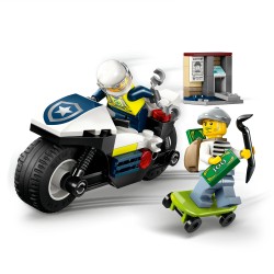 LEGO City 60455 Inseguimento della Moto della Polizia, con Motocicletta Giocattolo e 2 Minifigure, Regalo per Bambini da 4+