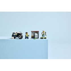 LEGO City 60455 Inseguimento della Moto della Polizia, con Motocicletta Giocattolo e 2 Minifigure, Regalo per Bambini da 4+