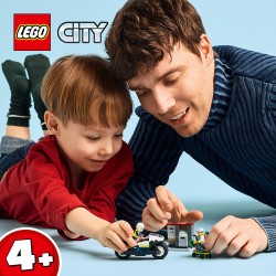 LEGO City 60455 Inseguimento della Moto della Polizia, con Motocicletta Giocattolo e 2 Minifigure, Regalo per Bambini da 4+