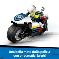 LEGO City 60455 Inseguimento della Moto della Polizia, con Motocicletta Giocattolo e 2 Minifigure, Regalo per Bambini da 4+