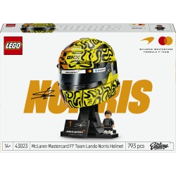 LEGO Editions 43023 Casco di Lando Norris McLaren Mastercard F1 Team, Gadget F1 con Minifigure da Collezione, Regalo da 14+