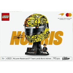 LEGO Editions 43023 Casco di Lando Norris McLaren Mastercard F1 Team, Gadget F1 con Minifigure da Collezione, Regalo da 14+