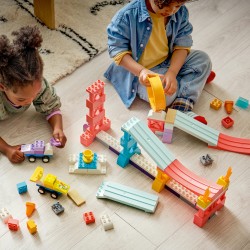 LEGO DUPLO 10478 Rampe Creative 3 in 1 con Veicoli, Giochi Didattici per la Motricità Fine con 2 Auto, Regalo per Bambini 3+