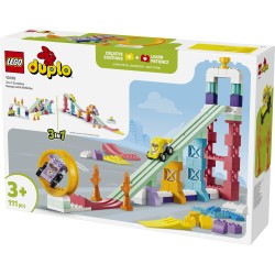 LEGO DUPLO 10478 Rampe Creative 3 in 1 con Veicoli, Giochi Didattici per la Motricità Fine con 2 Auto, Regalo per Bambini 3+