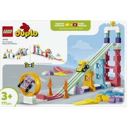 LEGO DUPLO 10478 Rampe Creative 3 in 1 con Veicoli, Giochi Didattici per la Motricità Fine con 2 Auto, Regalo per Bambini 3+