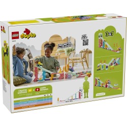 LEGO DUPLO 10478 Rampe Creative 3 in 1 con Veicoli, Giochi Didattici per la Motricità Fine con 2 Auto, Regalo per Bambini 3+