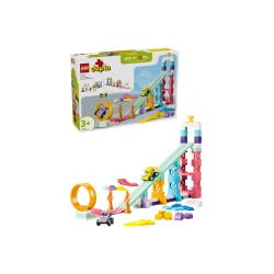 LEGO DUPLO 10478 Rampe Creative 3 in 1 con Veicoli, Giochi Didattici per la Motricità Fine con 2 Auto, Regalo per Bambini 3+